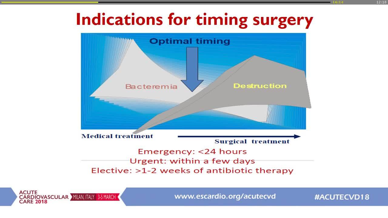 Patient with valvular disease in septic shock.
