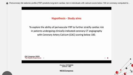 Pericoronary fat radiomic profile (FRP) predicts long-term cardiac risk in individuals with calcium score below 100 on coronary computed tomography angiography