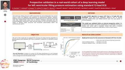 Prospective validation in a real-world cohort of a deep learning model for left ventricular filling pressure estimation using standard 12-lead ECG
