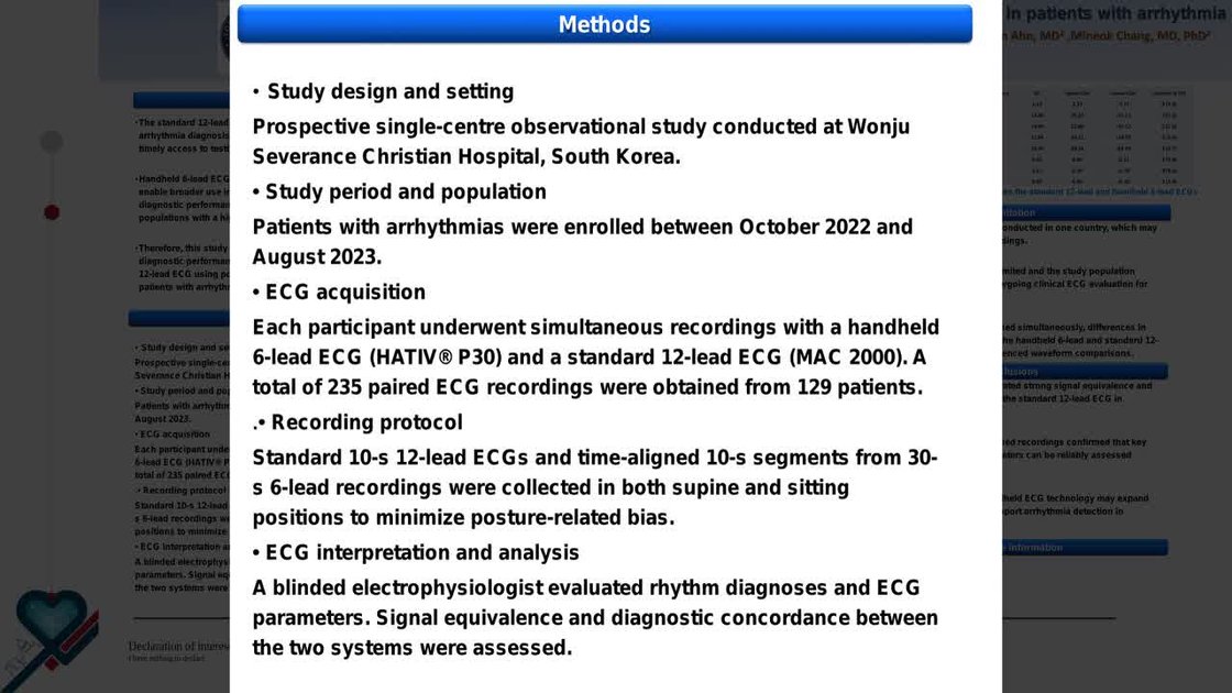 ESC 365 - Comparative evaluation of handheld 6-lead and standard 12 ...