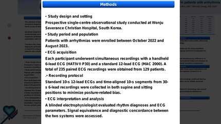 Comparative evaluation of handheld 6-lead and standard 12-lead electrocardiograms in patients with arrhythmia