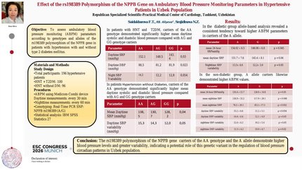 Effect of the rs198389 polymorphism of the NPPB gene on ambulatory blood pressure monitoring parameters in uzbek hypertensive patients