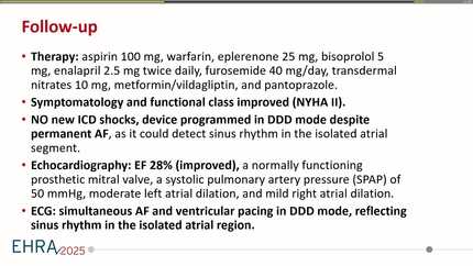 Mitral prosthesis, ICD and recurrent shocks: atrial arrhythmias, ventricular arrhythmias or something more complex? Atrial ablation, ventricular alation or something simpler?