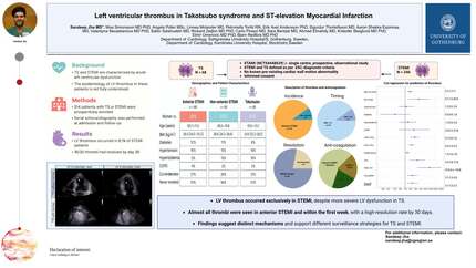 Left ventricular thrombus in takotsubo syndrome and ST-elevation myocardial infarction