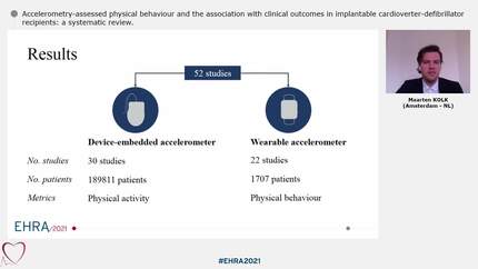 Accelerometry-assessed physical behaviour and the association with clinical outcomes in implantable cardioverter-defibrillator recipients: a systematic review.