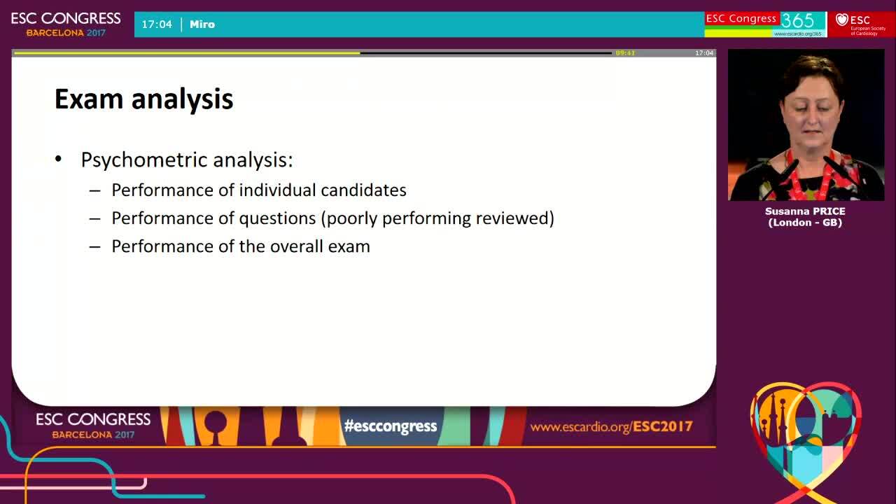 European exams - MCQs production, MCQs review and standard settings (general cardiology)
