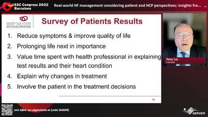 Real-world HF management considering patient and HCP perspectives: insights from REWOLUTION HF surveys.