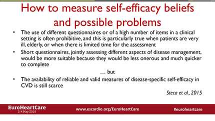 How to enhance self-efficacy in cardiovascular care.