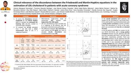 Clinical relevance of the discordance between the Friedewald and Martin-Hopkins equations in the estimation of LDL-cholesterol in patients with acute coronary syndrome.