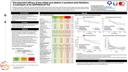 Size-dependent efficacy of low-voltage area ablation in persistent atrial fibrillation: a subanalysis of the SUPPRESS-AF trial