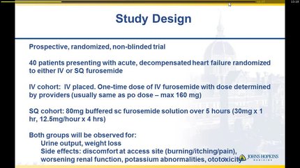 Initial clinical experience with subcutaneous furosemide in patients with fluid overload.