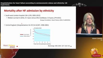 Hospitalisation for heart failure according to socioeconomic status and ethnicity: UK experience.