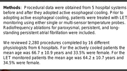 Impact of active esophageal cooling on catheter ablation procedure times across five healthcare systems