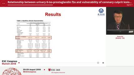 Relationship between urinary 8-iso-prostaglandin f2a and vulnerability of coronary culprit lesions in diabetic patients with acute coronary syndrome