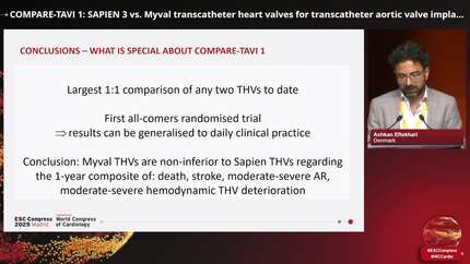 COMPARE-TAVI 1: SAPIEN 3 vs. Myval transcatheter heart valves for transcatheter aortic valve implantation
