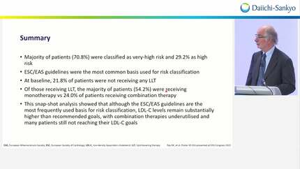 Real-world experiences of dyslipidaemia in patients with high or very high cardiovascular risk.