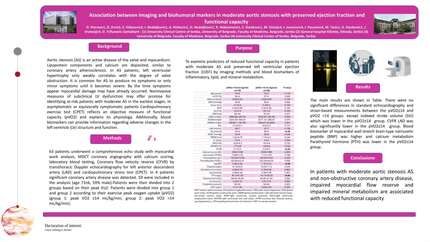 Association between imaging and biohumoral markers in moderate aortic stenosis with preserved ejection fraction and functional capacity.