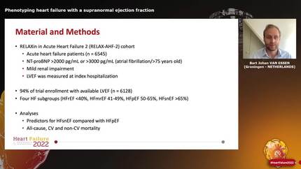 Phenotyping heart failure with a supranormal ejection fraction