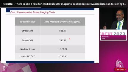 Rebuttal - There is still a role for cardiovascular magnetic resonance in revascularisation following ISCHEMIA and REVIVED - PRO