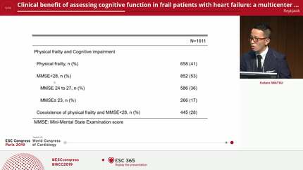 Clinical benefit of assessing cognitive function in frail patients with heart failure: a multicenter prospective cohort study