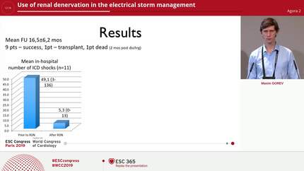 Use of renal denervation in the electrical storm management