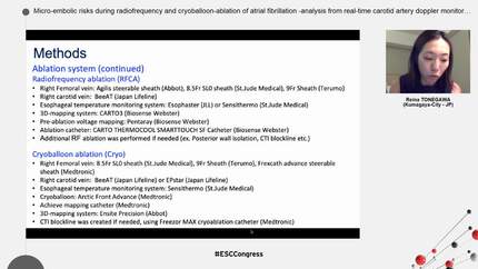Micro-embolic risks during radiofrequency and cryoballoon-ablation of atrial fibrillation -analysis from real-time carotid artery doppler monitoring-