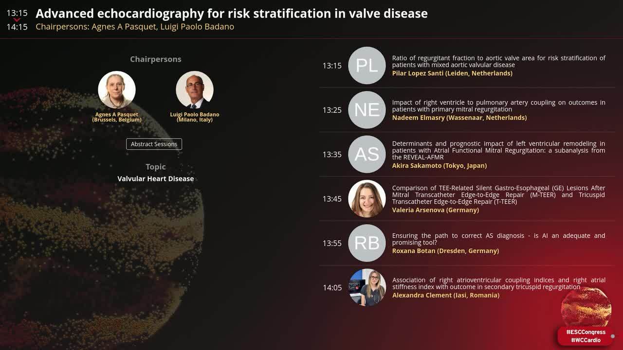 Advanced echocardiography for risk stratification in valve disease
