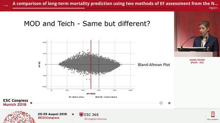 A comparison of long-term mortality prediction using two methods of EF assessment from the National Echo Database Australia (NEDA)