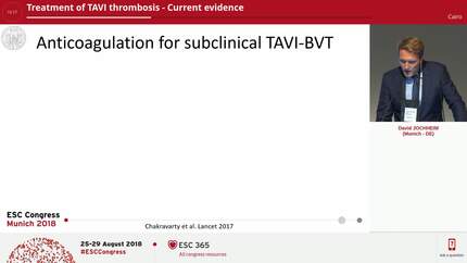 Treatment of TAVI thrombosis - Current evidence
