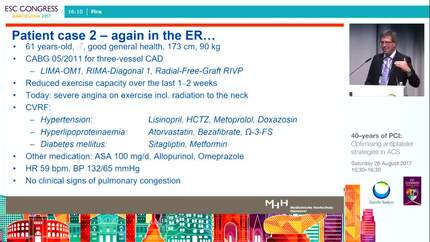 Diabetic non-ST segment elevation myocardial infarction percutaneous coronary intervention patient case.