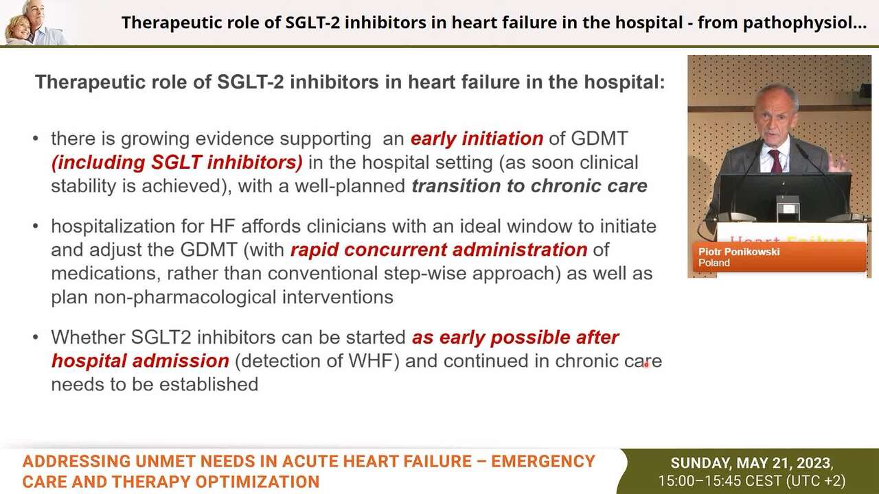 Addressing unmet needs in acute heart failure - Emergency care and therapy optimization