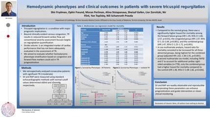 Hemodynamic phenotypes and clinical outcomes in patients with severe tricuspid regurgitation