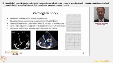 Double left heart Impella and urgent transcatheter mitral valve repair in a patient with refractory cardiogenic shock unable to get a surgical mechanical circulatory support - a case report.