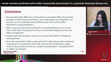 Acute coronary syndrome and cardiac tamponade presentation in a potential Kawasaki disease-related coronary artery aneurysm with spontaneous dissection.
