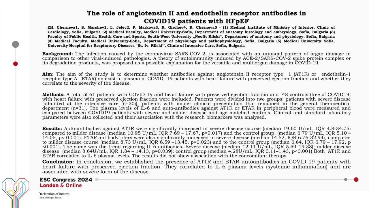 The role of angiotensin II and endothelin receptor antibodies in COVID19  patients with HFpEF