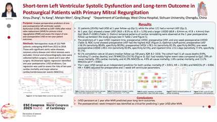 Short-term left ventricular systolic dysfunction and long-term outcome in postsurgical patients with primary mitral regurgitation