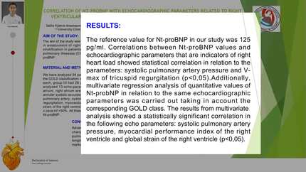 Correlation of Nt-proBNP with echocardiographic parameters related to right ventricular load in patients with chronic obstructive pulmonary disease