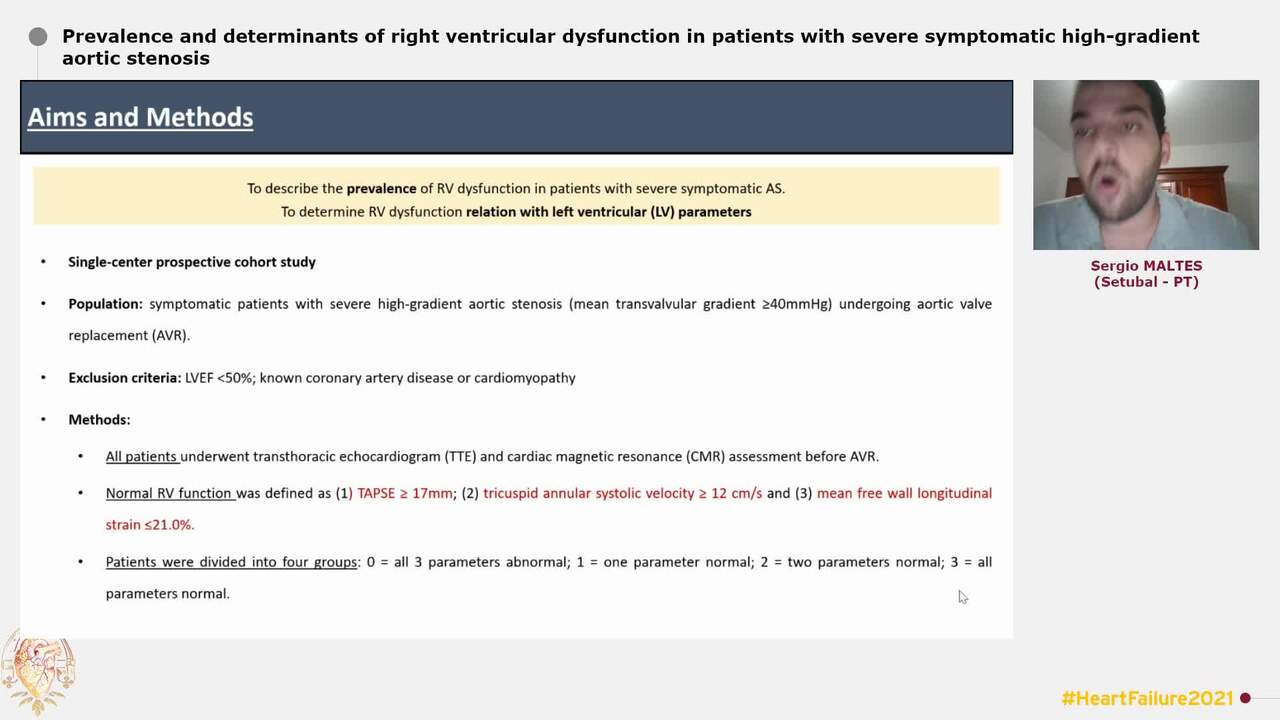 Prevalence and determinants of right ventricular dysfunction in patients with severe symptomatic high-gradient aortic stenosis