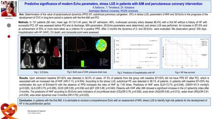Predictive significance of modern echocardiographic parameters, stress ultrasound of the lungs in patients with acute myocardial infarction and percutaneous coronary intervention