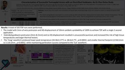 Characterization of successful transseptal access with an electrified guidewire: An ex vivo ovine study 