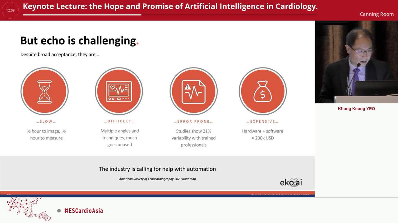 Keynote Lecture: the Hope and Promise of Artificial Intelligence in Cardiology.