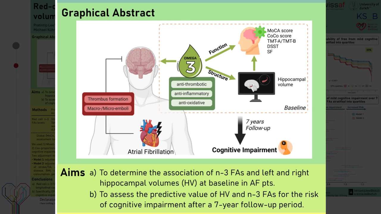 Red-cell omega-3 fatty acids associate with increased hippocampal volume and superior longitudinal cognition in atrial fibrillation