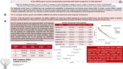 Is the HNF4A gene variant paradoxically associated with better prognostic in CAD patients?