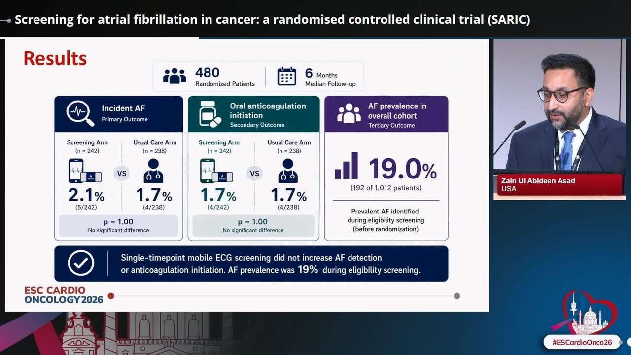 Screening for atrial fibrillation in cancer: a randomised controlled clinical trial (SARIC)