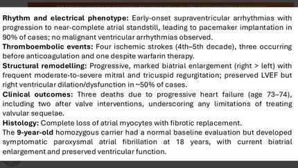 The natural history of autosomal recessive atrial dilated cardiomyopathy associated with mutation of Natriuretic Peptide Precursor A