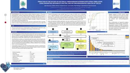 Prediction of the success of electrical cardioversion in patients with atrial fibrillation using parameters obtained by spectral and vectorcardiographic analysis of the ECG