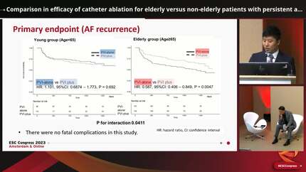 Comparison in efficacy of catheter ablation for elderly versus non-elderly patients with persistent atrial fibrillation