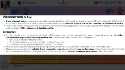 Psychological stress and diastolic blood pressure: interaction with coronary artery disease (a multicenter cohort study)