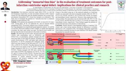 Addressing "immortal time bias" in the evaluation of treatment outcomes for post-infarction ventricular septal defect: implications for clinical practice  and research