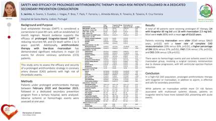 Safety and efficacy of prolonged antithrombotic therapy in high-risk patients followed in a dedicated secondary prevention consultation